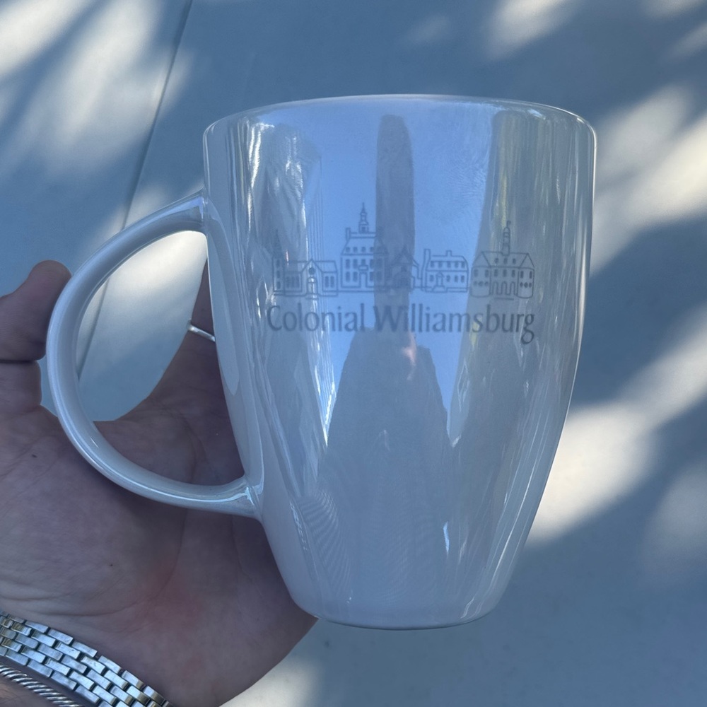 Colonial Williamsburg Virginia White Coffee Mug Cup